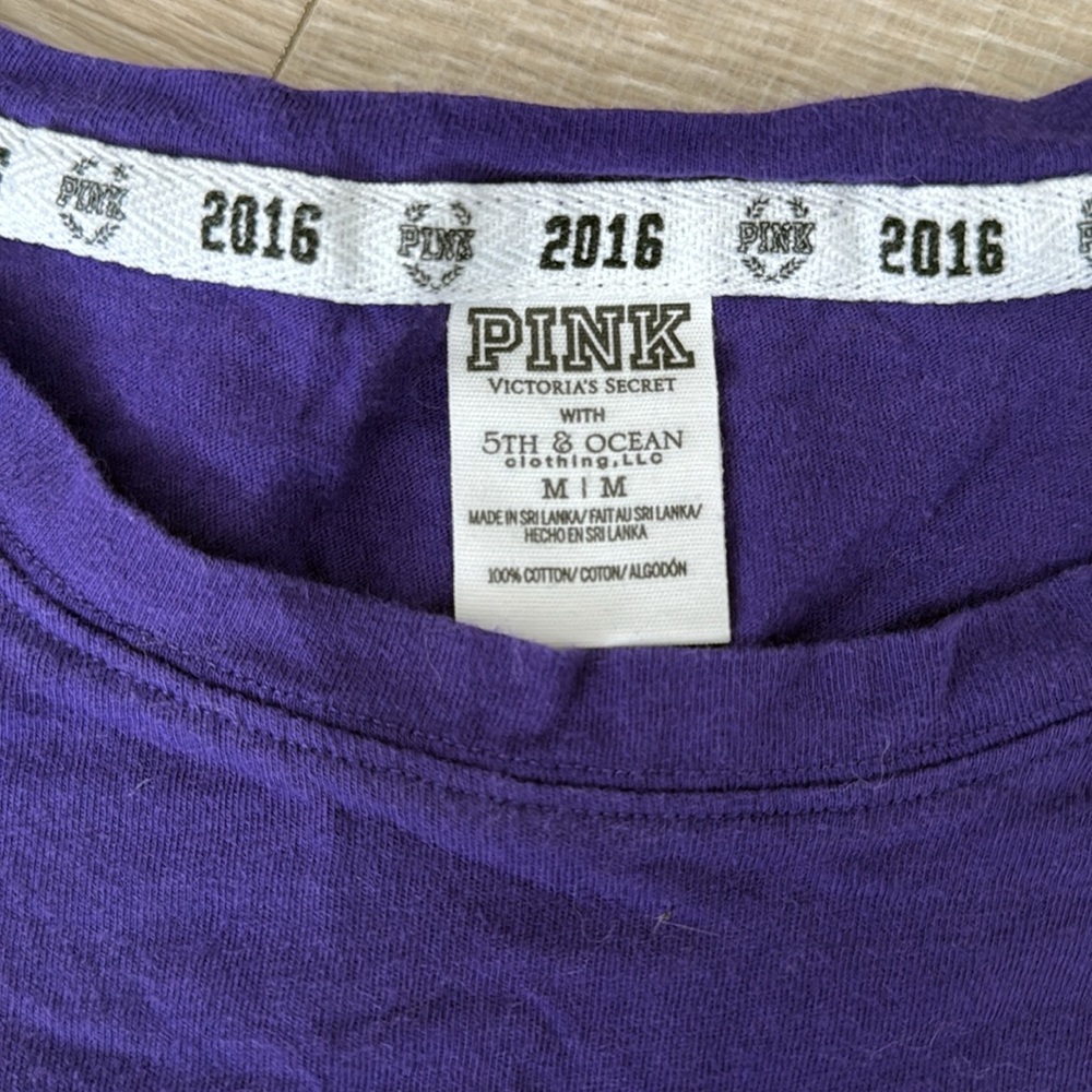 Pink by Victoria Secret - COLLEGIATE LSU Long Sleeve Shirt - Medium - Picture 3 of 3